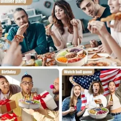 OBOSOE 360° Roterande Frukt- & Snackbricka med Lock & Handtag – Mångsidig PP-plast Organizer för Frukter, Grönsaker & Tilltugg