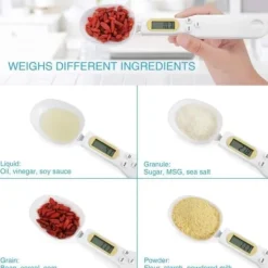 Köksvågar-OBOSOE Digital Köksvåg-Sked 500 g/0,1 g – Med Tarafunktion För Mjöl, Vätska, Te, Medicin