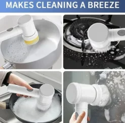 OBOSOE Elektrisk Rengöringsborste – Sladdlös Skurborste för Kök, Badrum & Duschdörrar, Portabel Motorborste för Hemstädning