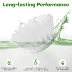 OBOSOE Elektrisk rengöringsborste med 5 utbytbara huvuden – USB-laddning, IPX6 vattentät, vit