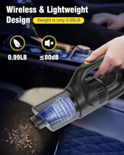 Handdammsugare-OBOSOE Handdammsugare – 9000Pa Stark Sugkraft, Bärbar Multifunktionell Damm­sugare för Hem & Bil