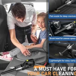 Handdammsugare-OBOSOE Handdammsugare – 9000Pa Stark Sugkraft, Bärbar Multifunktionell Damm­sugare för Hem & Bil