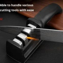 OBOSOE 3-i-1 Multifunktion Traditionell knivslipare med plast- och metallhandtag