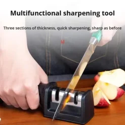 OBOSOE 3-i-1 Multifunktion Traditionell knivslipare med plast- och metallhandtag