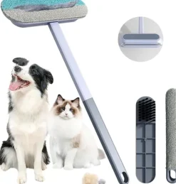 Rengöringsmedel-OBOSOE 4-i-1 Pälsborttagare för Husdjur – Multifunktionell Rengöringsborste för Päls, Ludd, Damm och Hår