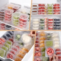 OBOSOE Matlådor/Förvaringsburkar med lock 10-pack – Återanvändbara, delade matlådor för snacks, portioner och picknick