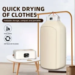 Torkskåp-OBOSOE Mini klädtorkare 3-i-1 – För små utrymmen som lägenheter, studentrum och husvagnar, med timerfunktion, perfekt jul- och Halloweenpresent
