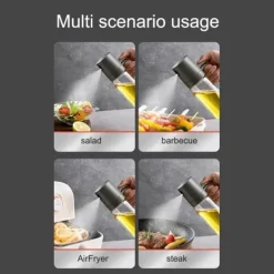 Olje- & Vinägerbehållare-OBOSOE Olivenoljesprayflaska, flerändamålsblandare för olivolja med oljedrop rostbeständiga sojabönor för luftstekt bakning