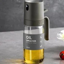Olje- & Vinägerbehållare-OBOSOE Olivenoljesprayflaska, flerändamålsblandare för olivolja med oljedrop rostbeständiga sojabönor för luftstekt bakning