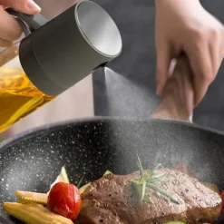 Olje- & Vinägerbehållare-OBOSOE Olivenoljesprayflaska, flerändamålsblandare för olivolja med oljedrop rostbeständiga sojabönor för luftstekt bakning