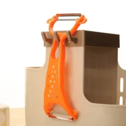 OBOSOE 2-pack 2-i-1 Grönsaksskalare & Råkostjärn – Dubbelverkande Skalare i Rostfritt Stål med Ergonomiskt Handtag