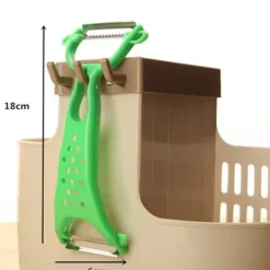 OBOSOE 2-pack 2-i-1 Grönsaksskalare & Råkostjärn – Dubbelverkande Skalare i Rostfritt Stål med Ergonomiskt Handtag