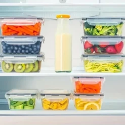 OBOSOE 24-pack Matlådor med Lufttäta Burkar med Lock – BPA-fria Matförvaring