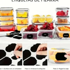 OBOSOE 24-pack Matlådor med Lufttäta Burkar med Lock – BPA-fria Matförvaring