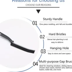 OBOSOE 6-Pack Rengöringsborstar För Fogar Och Hörn, Badrum Och Kök, Effektiv Fogrengöring