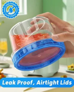 OBOSOE 6-pack runda matlådor 500 ml – BPA-fria, återanvändbara med twist-top lock, kyl & mikro