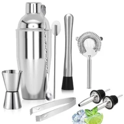 Verktygsset För Drinkar-OBOSOE Premium Cocktail shaker Set– 10-delars Barutrustning i Rostfritt Stål