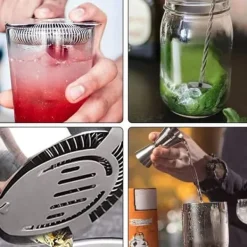 Verktygsset För Drinkar-OBOSOE Premium Cocktail shaker Set– 10-delars Barutrustning i Rostfritt Stål