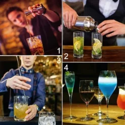 Verktygsset För Drinkar-OBOSOE Premium Cocktail shaker Set– 10-delars Barutrustning i Rostfritt Stål
