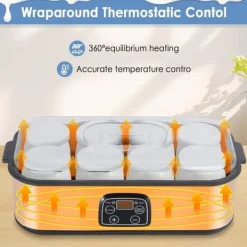 Yogurtmaskiner-OBOSOE Probiotisk Yoghurt – Yoghurtmaskin med justerbar temperatur och tid, skapa miljarder av levande probiotika för tarmhälsa