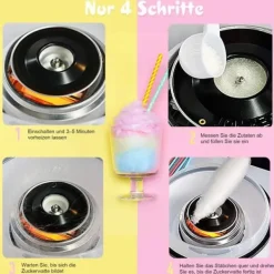 Maskiner För Spunnet Socker-OBOSOE Sockerdrivare – Röd zuckerwattemaskin Modell 1, perfekt för söt godis på fest och evenemang