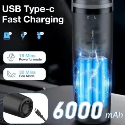 OBOSOE Trådlös Dammsugare – Handhållen Mini bildammsugare, Uppladdningsbar för Bil, Hem och Kontor