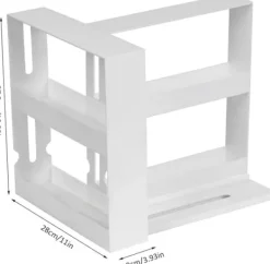 OBOSOE 2-vånings Utdragbar Kryddförvarare - Kryddburksorganizer för Köksskåp | Smidigt Dragbart Hyllsystem för Kryddor & Småflaskor