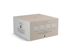 Glas-OH - Dubbelväggiga glas med räfflor - 4-pack