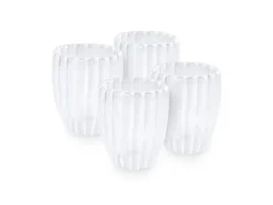 Glas-OH - Dubbelväggiga glas med räfflor - 4-pack