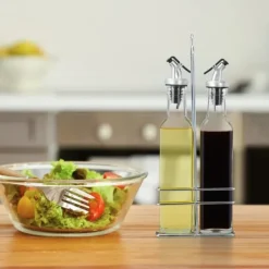 Oliv- och vinägerflaskset, 27.5x11x6 cm, Transparent