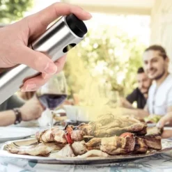 Olivenoljespruta för matolja Mister rostfritt stål olja och vinägerspruta för grillsallad matlagning bakning