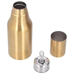 Olje- & Vinägerbehållare-Olivolja dispenser i guld i rostfritt stål 500ML - Läcksäker och dammsäker köksoljekaraff