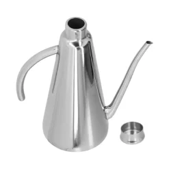 Olje- & Vinägerbehållare-Olja i rostfritt stål Lätt att använda och rengöra hushållsolja och vinägerkruka