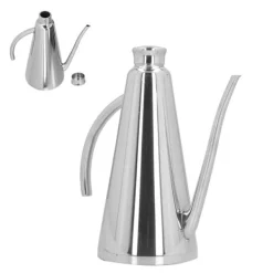 Olje- & Vinägerbehållare-Olja i rostfritt stål Lätt att använda och rengöra hushållsolja och vinägerkruka