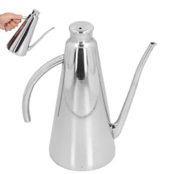 Olje- & Vinägerbehållare-Olja i rostfritt stål Lätt att använda och rengöra hushållsolja och vinägerkruka