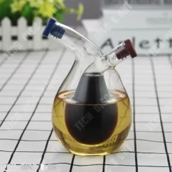 Olje- & Vinägerbehållare-Olje- och vinägerdispenser - Rostfritt stål - Stor kapacitet 360 ml - Elegant design - Förseglad burk