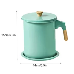 Olje- & Vinägerbehållare-Oljefiltertank för hushållsnät med lock Stor kapacitet Fettbehållare Oljeförvaringskärl