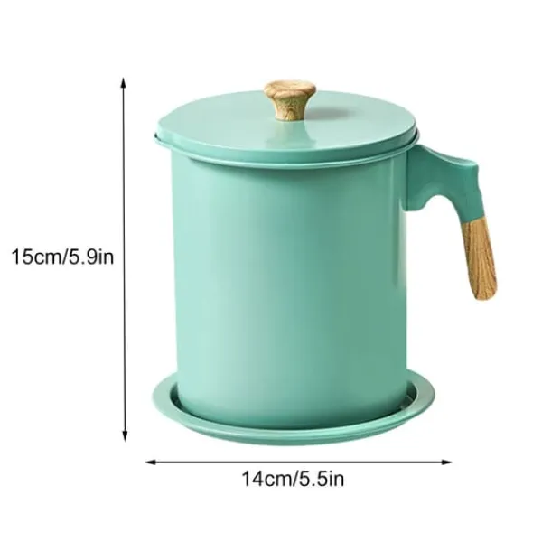 Olje- & Vinägerbehållare-Oljefiltertank för hushållsnät med lock Stor kapacitet Fettbehållare Oljeförvaringskärl