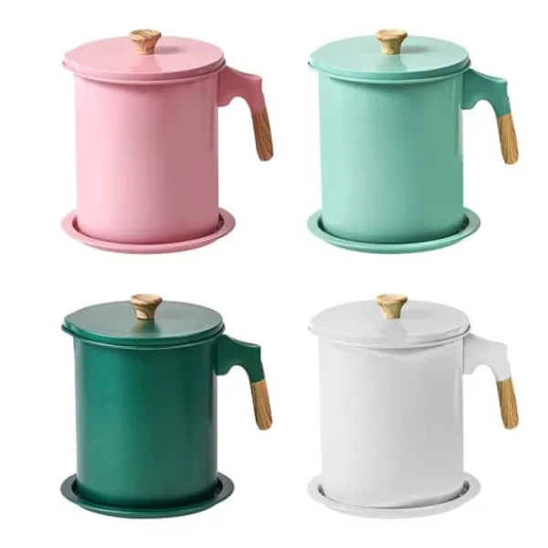 Olje- & Vinägerbehållare-Oljefiltertank för hushållsnät med lock Stor kapacitet Fettbehållare Oljeförvaringskärl