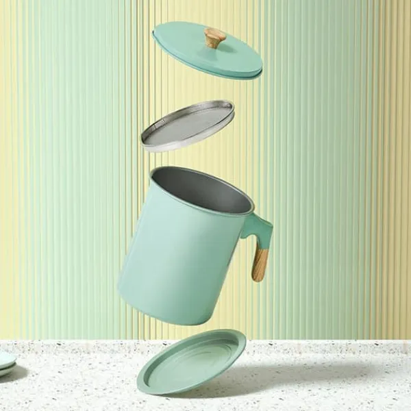 Olje- & Vinägerbehållare-Oljefiltertank för hushållsnät med lock Stor kapacitet Fettbehållare Oljeförvaringskärl