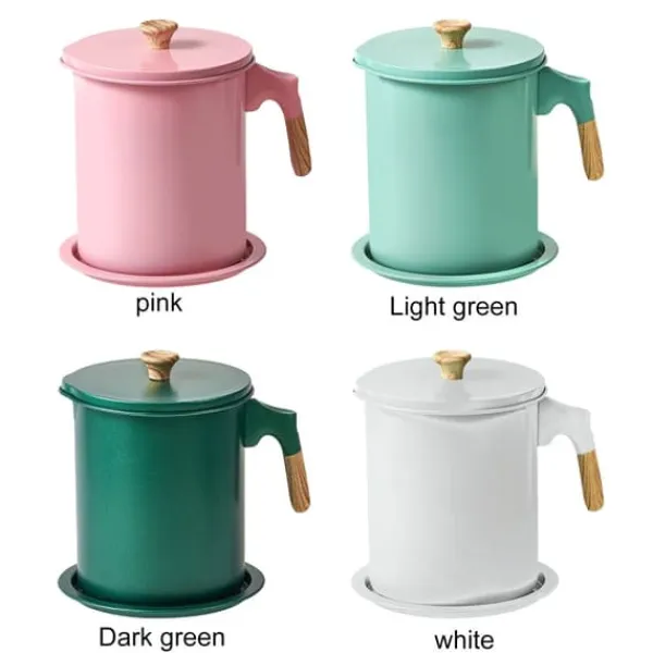 Olje- & Vinägerbehållare-Oljefiltertank för hushållsnät med lock Stor kapacitet Fettbehållare Oljeförvaringskärl