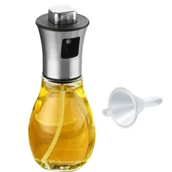 Olje- & Vinägerbehållare-Oljesprayflaska Presstyp Spray Jämnt 200ml Glasögon Oljespraydispenser för köksmatlagning