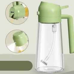 Oljespruta för matlagning Olivolja Sprayer Mister 470ml Olivolja Sprayflaska Olivolja Spray för sallad BBQ Kök Bakning Stekning Grön