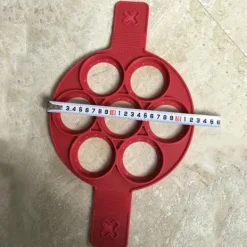 Köksformar-Omelettform Silikon Frukost DIY Form Äggform Leende Ansikte Pannkaka Verktyg Ägg Ring Röd