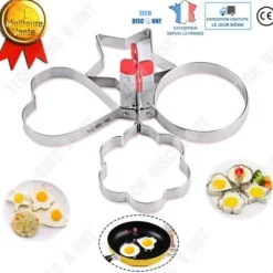 Köksformar-Omelettpannor - TD® - 4 former - Rostfritt stål - Diskmaskinskompatibel - Kreativ