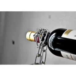 Original metall kedja flaskhållare - Grå