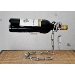 Original metall kedja flaskhållare - Grå