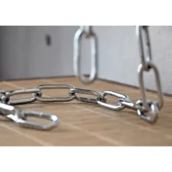 Vinflaskhållare-Original metall kedja flaskhållare - Grå