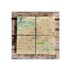 OS Map Ceramic Four Coaster Set - Cairngorms National Park