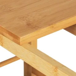 Vinflaskhållare-Ostbricka, Bambumaterial, 26.5x40.5x33 cm, Natur